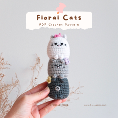 Floral Cats Crochet Pattern