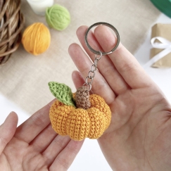 Mini pumpkin keychain