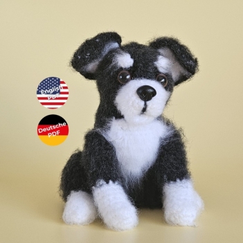 Blacky the little puppy amigurumi pattern by SaphirhaseDesign