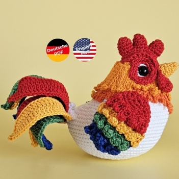 Johann the Fat Rooster  amigurumi pattern by SaphirhaseDesign